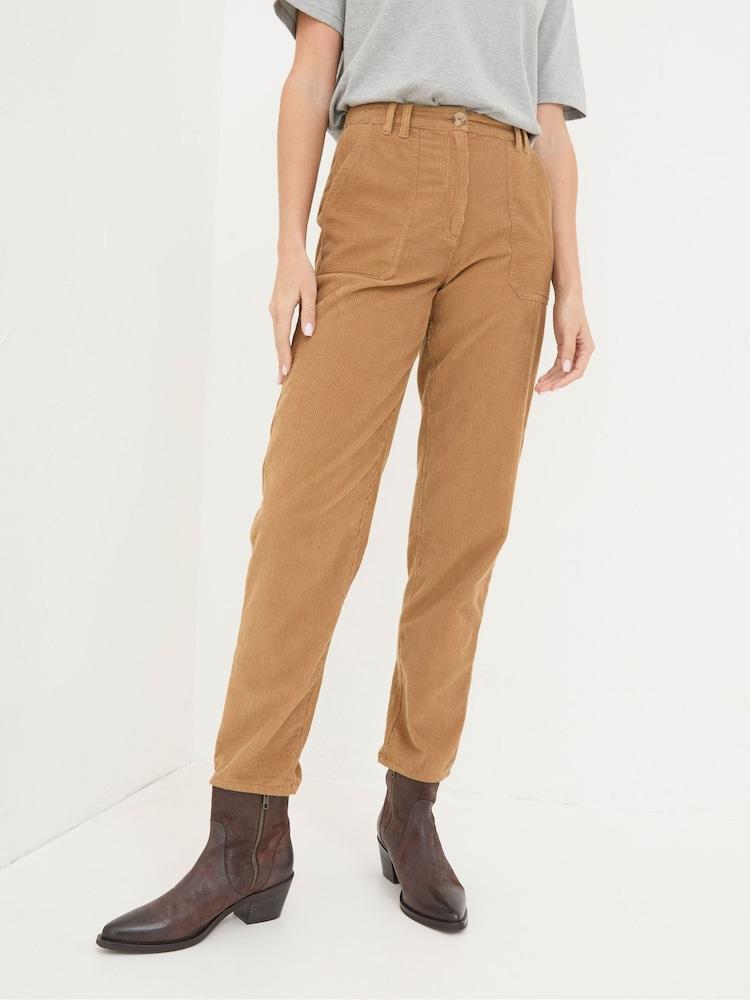 Fat Face Chesil Brown Mixed Cord Trousers