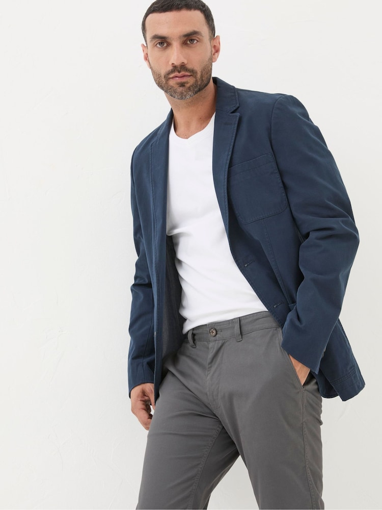 Fat Face Chilworth Blue 100% Cotton Blazer