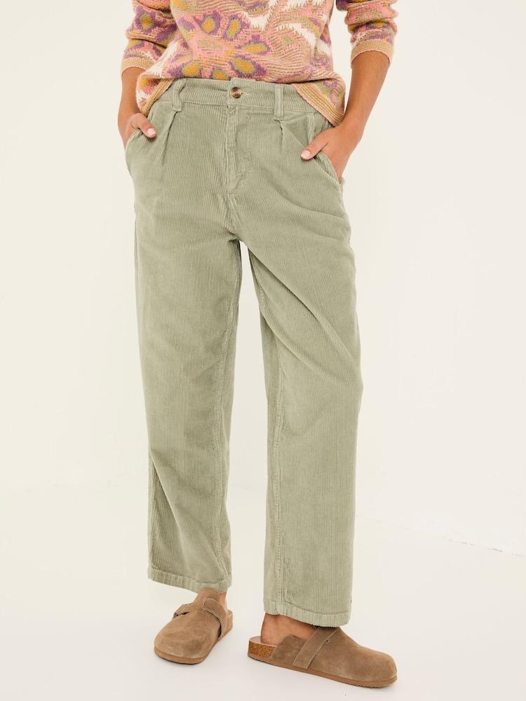 Fat Face Cinnamon Light Green Cord Trousers