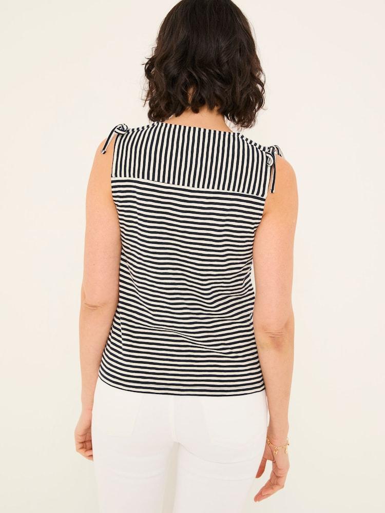 Fat Face Claudia Navy Stripe Jersey Tank