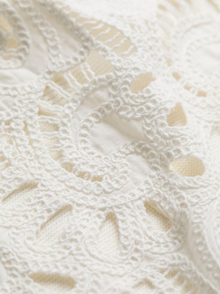 fat face Clover Ivory Crochet Top