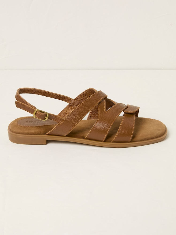 Fat Face Coco Tan Brown Strappy Sandal