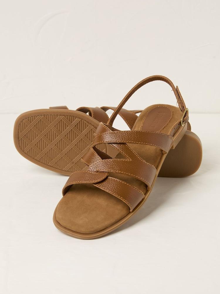 Fat Face Coco Tan Brown Strappy Sandal