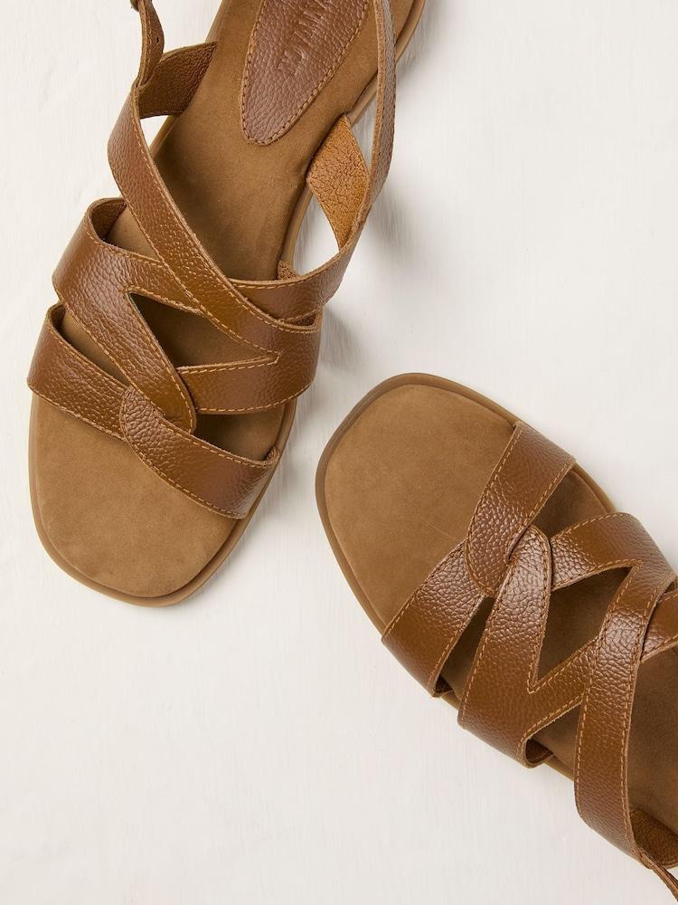 fat face Coco Tan Brown Strappy Sandal