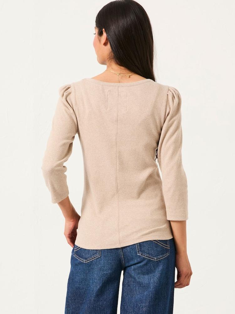 Fat Face Connie Ecru Henley Top