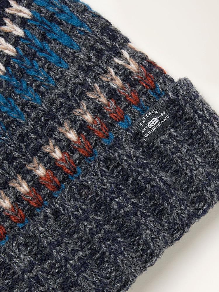 Fat Face Connor Grey Stitch Beanie