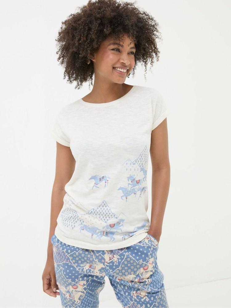 fat face Cora Blue Horse Pyjama Bottoms