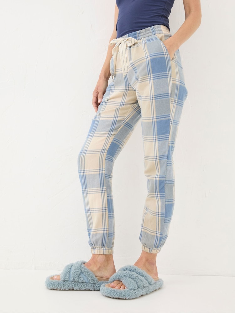 Fat Face Cora Ivory Check Check Pyjama Bottoms