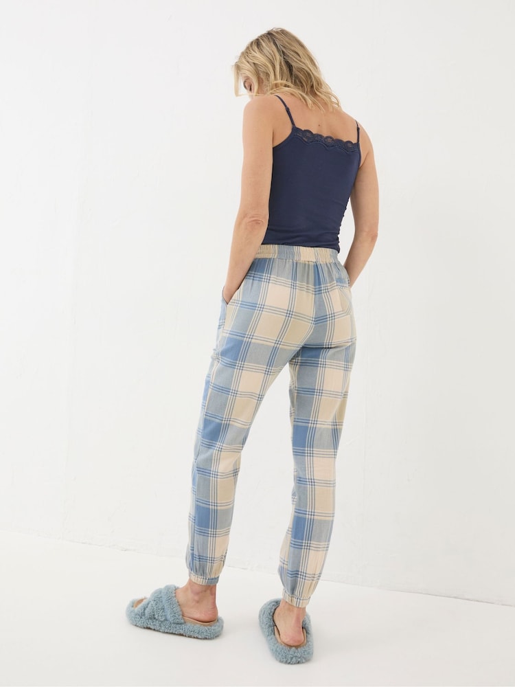 Fat Face Cora Ivory Check Check Pyjama Bottoms