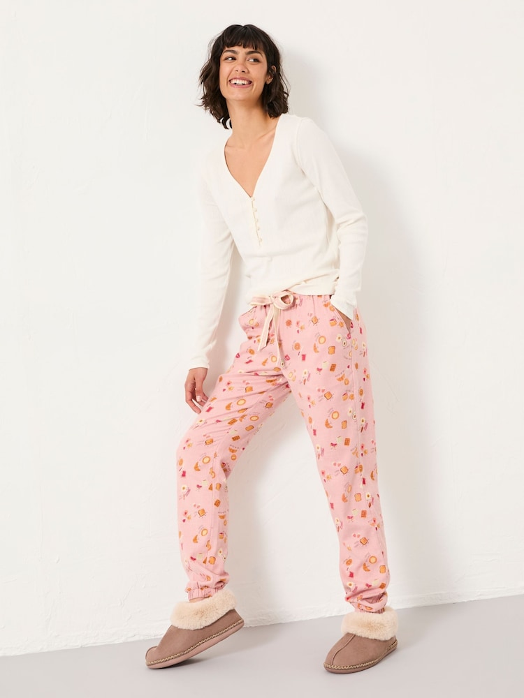 Fat Face Cora Pink Breakfast Pyjama Bottoms