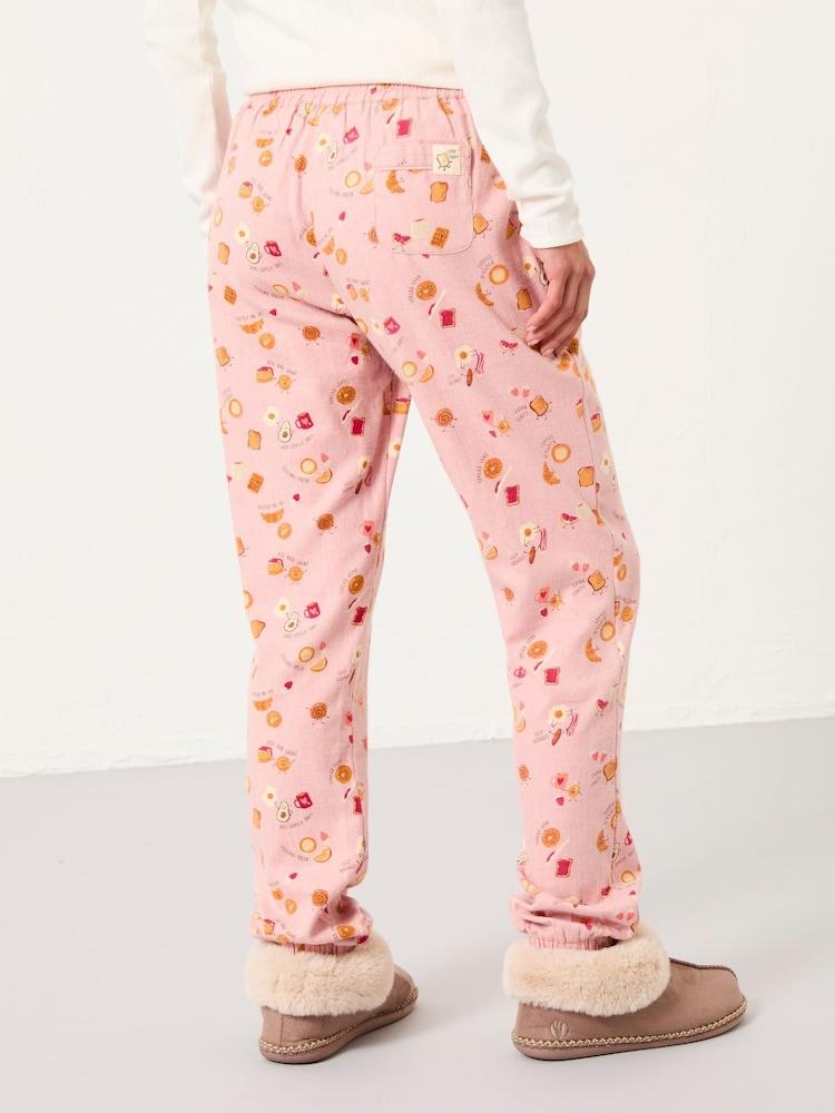 Fat Face Cora Pink Breakfast Pyjama Bottoms