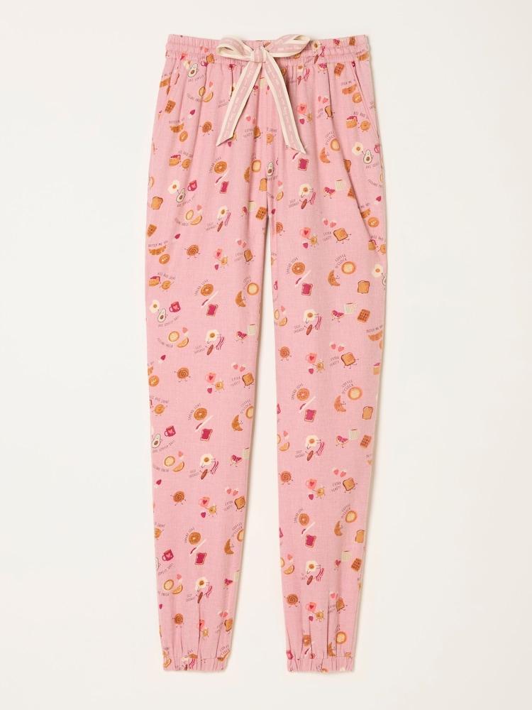 fat face Cora Pink Breakfast Pyjama Bottoms