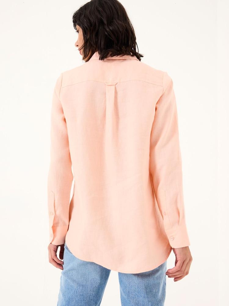 Fat Face Coral Pink Olivia Linen Shirt