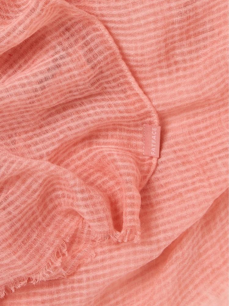 Fat Face Coral Pink Semi Plain Lightweight Scarf
