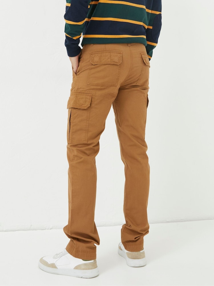 Fat Face Corby Brown Ripstop Cargo Trousers