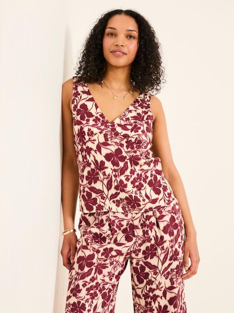 Fat Face Cordelia Claret Camisole