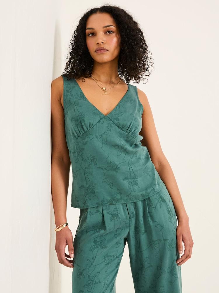 Fat Face Cordelia Jade Green Camisole