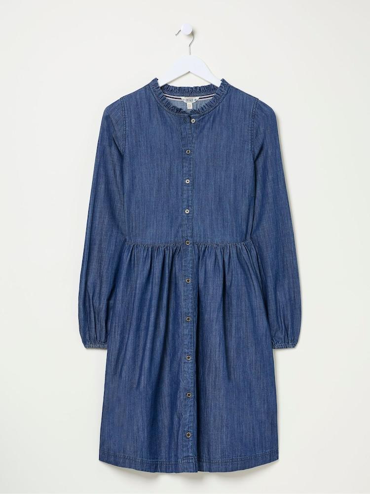 fat face Corrie Blue Denim Dress