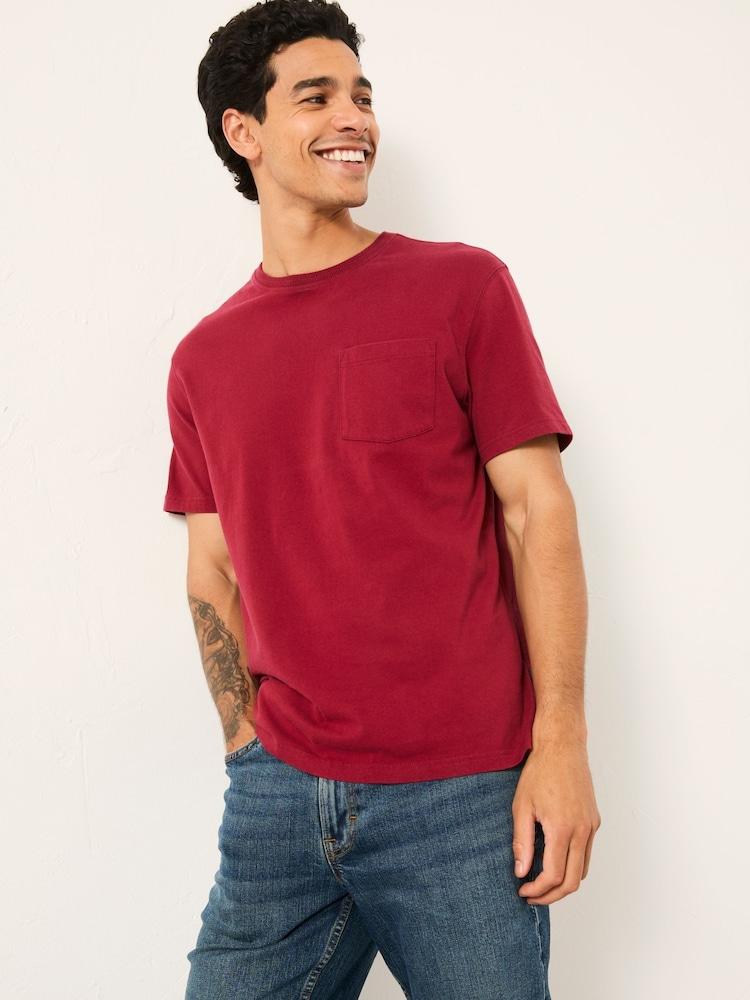 Fat Face Cove Berry Red Pocket T-Shirt