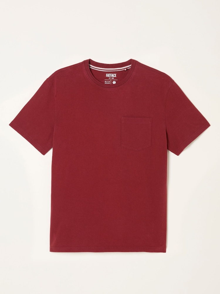 fat face Cove Berry Red Pocket T-Shirt