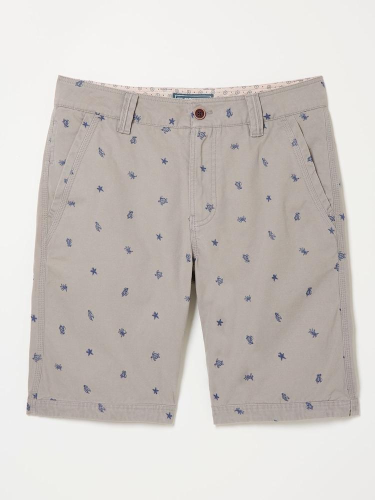 fat face Cove Grey Turtle Flat Front Shorts