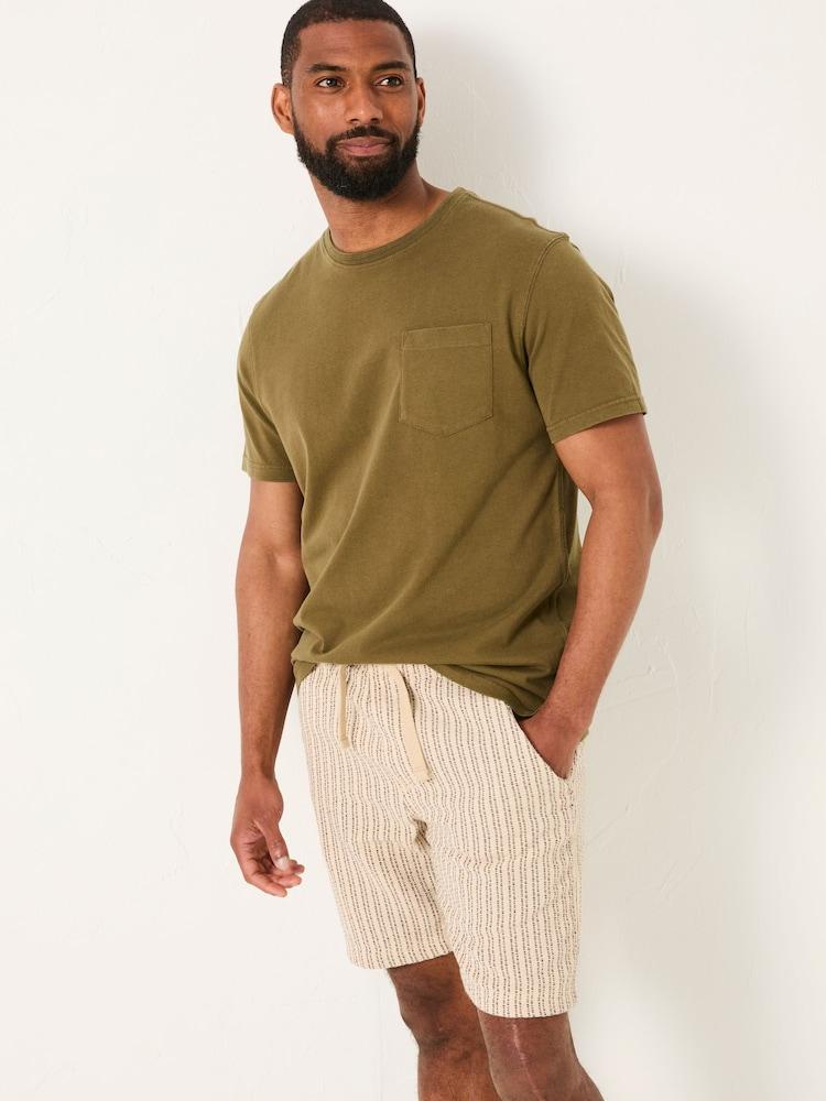 Fat Face Cove Khaki Green Pocket Tshirt