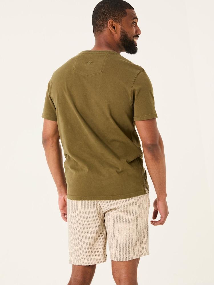 Fat Face Cove Khaki Green Pocket Tshirt