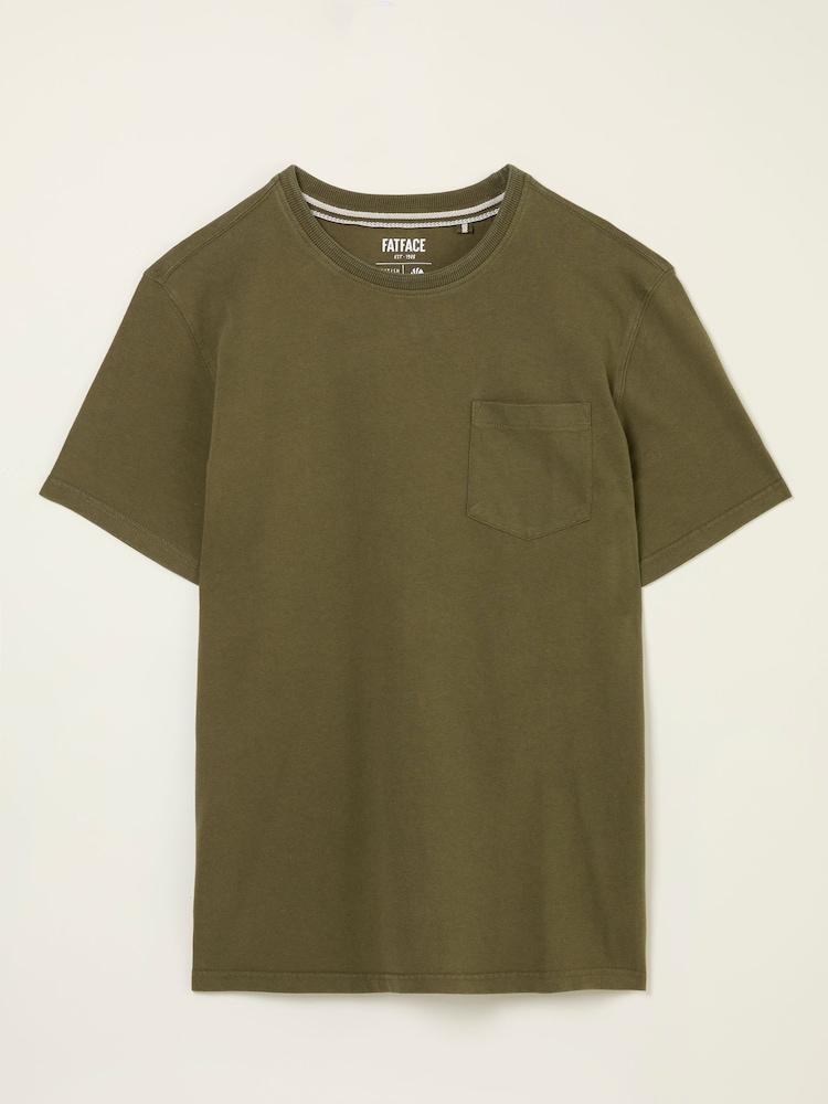 fat face Cove Khaki Green Pocket Tshirt