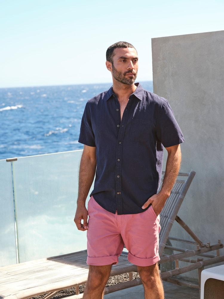 Fat Face Cove Pink Flat Front Shorts