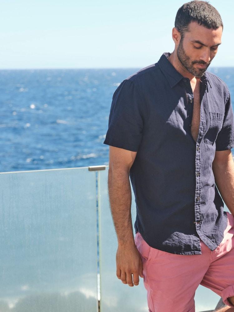 Fat Face Cove Pink Flat Front Shorts