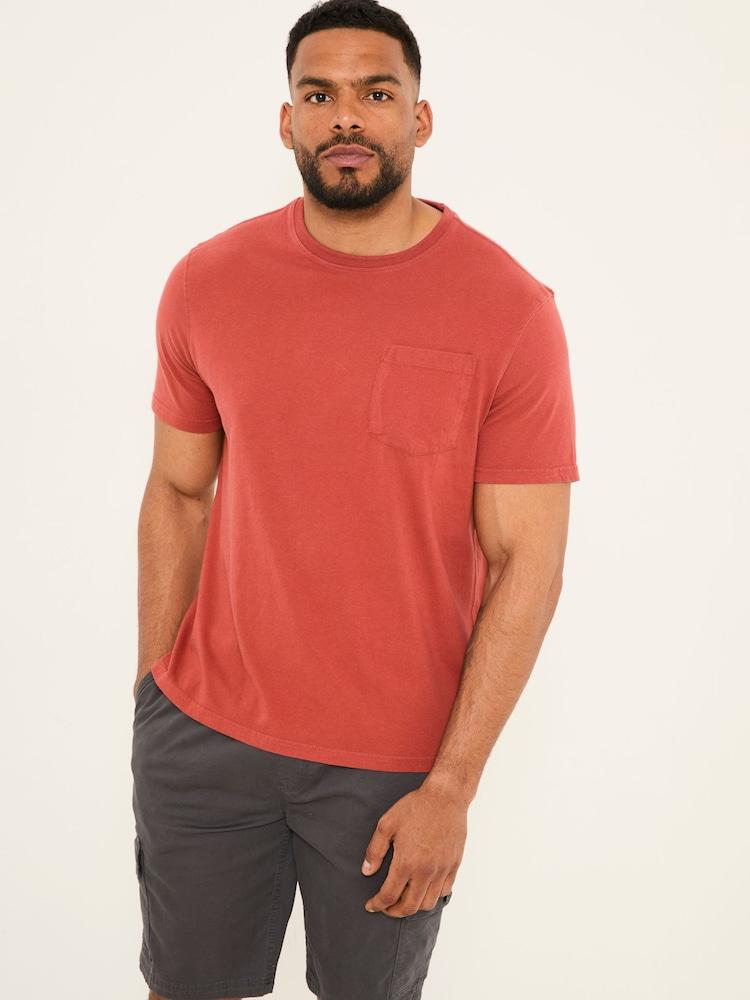 Fat Face Cove Terracotta Pocket Tshirt