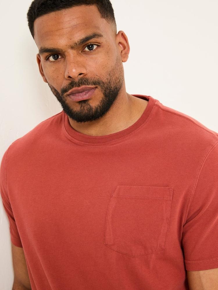 Fat Face Cove Terracotta Pocket Tshirt