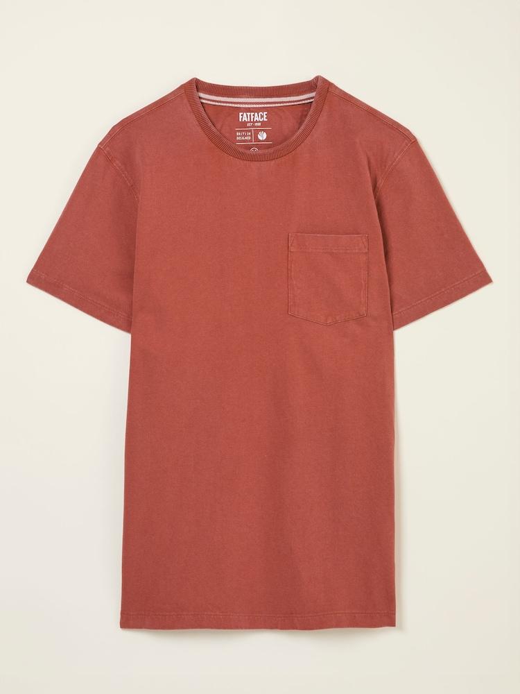 fat face Cove Terracotta Pocket Tshirt