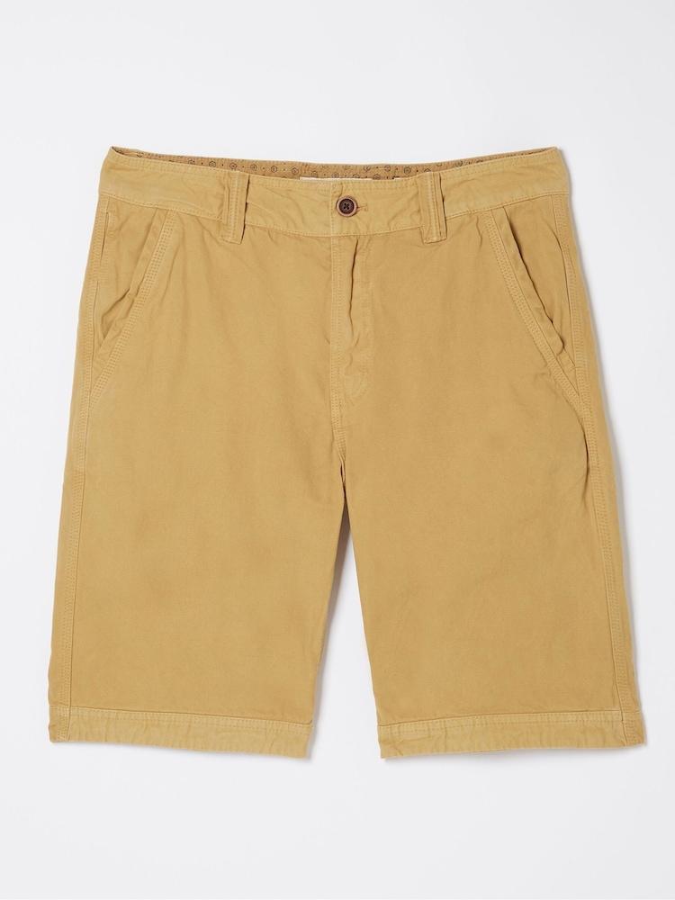 fat face Cove Yellow Flat Front Shorts