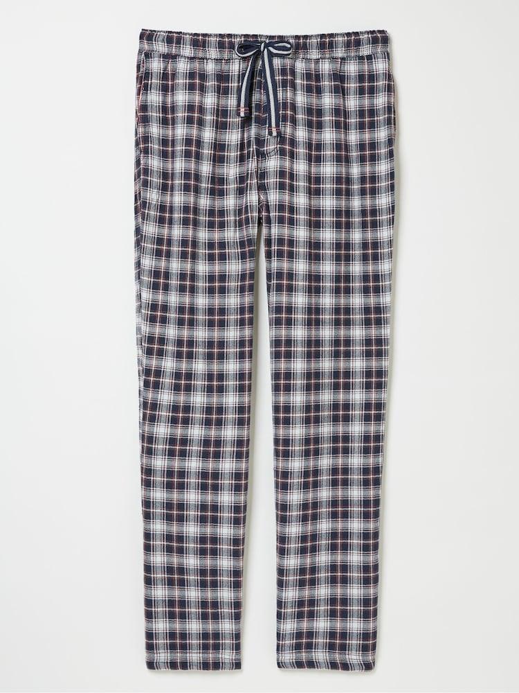fat face Cranleigh Navy Blue Check Pyjama Bottoms