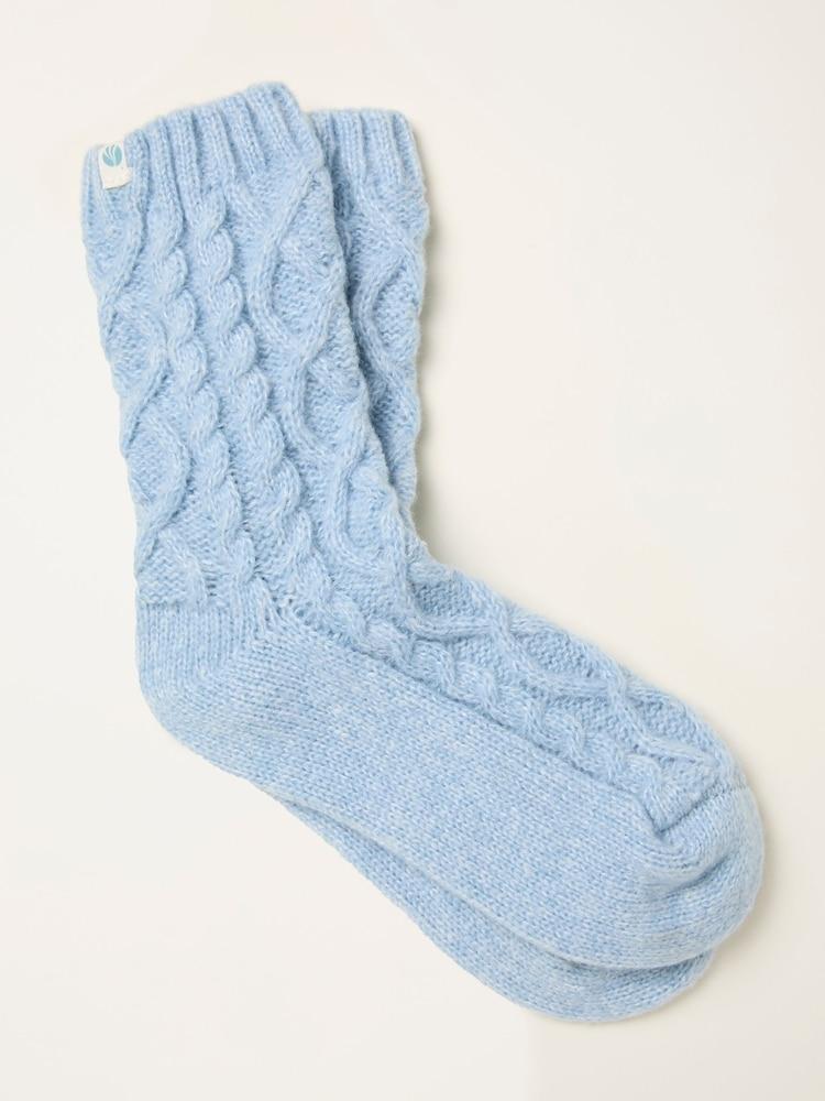Fat Face Cream Cable Lounge Socks