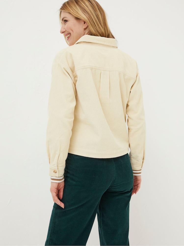 Fat Face Cream Combe Relaxed Cord Shirt