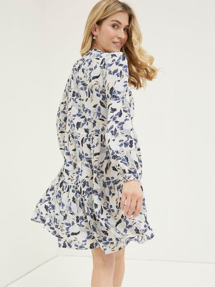 Fat Face Cream Neema Batik Flowers Dress