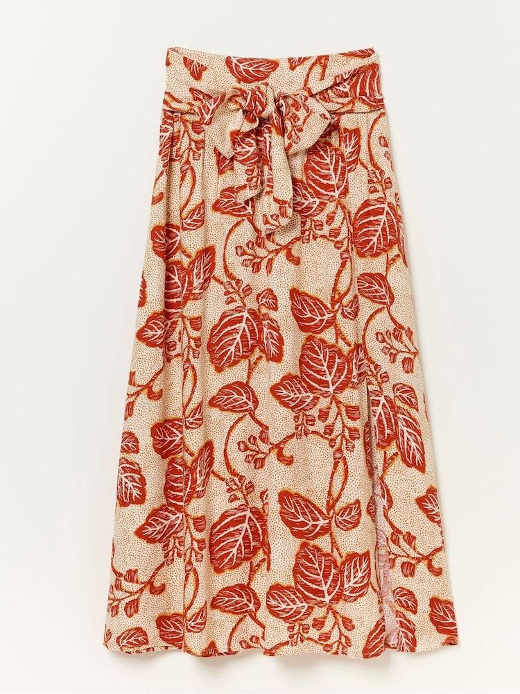 fat face Cream Sascha Vine Floral Midi Skirt