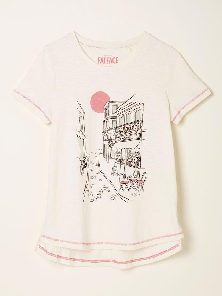 fat face Cream Scenic Graphic T Shirt