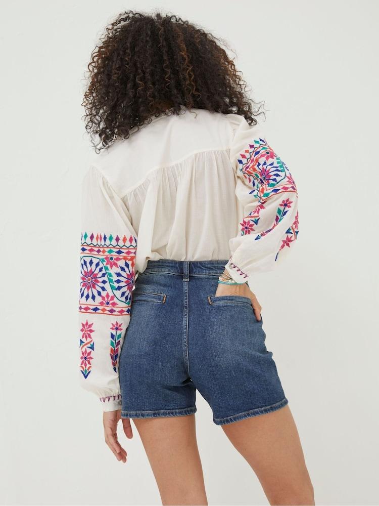 Fat Face Dark Blue Paige Denim Shorts
