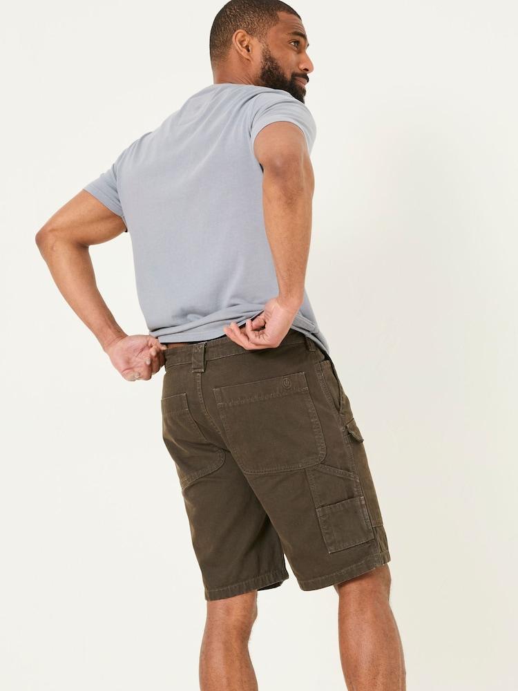 Fat Face Dark Brown Beeble Utility Shorts