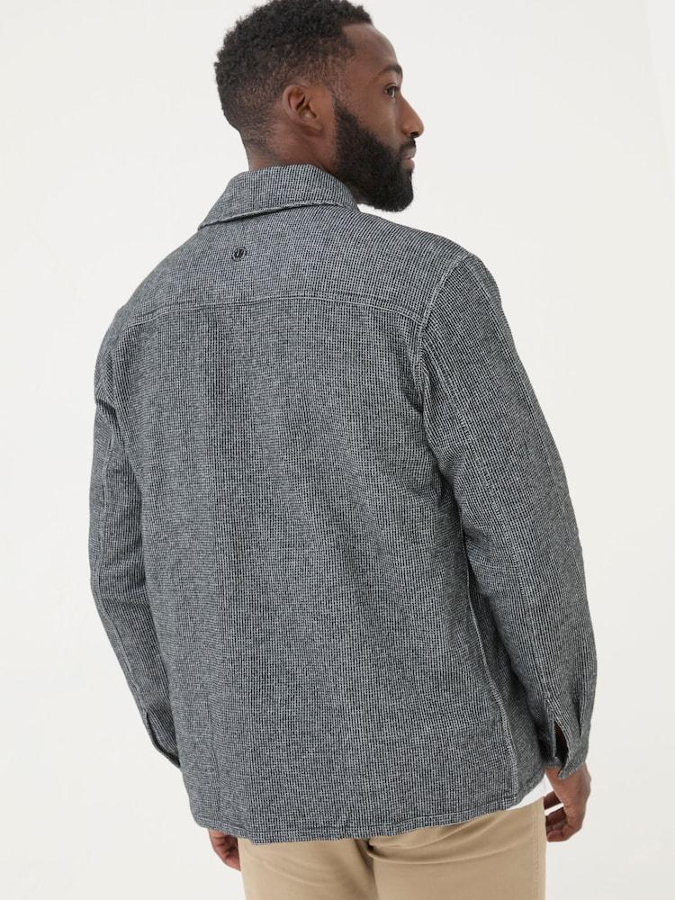Fat Face Dark Grey Long Sleeve Blyth Plain Shirt