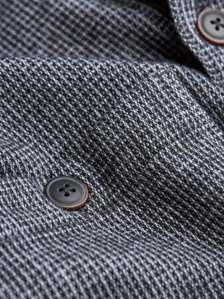 fat face Dark Grey Long Sleeve Blyth Plain Shirt