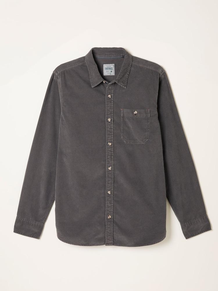 fat face Dark Grey Long Sleeve Cord Shirt