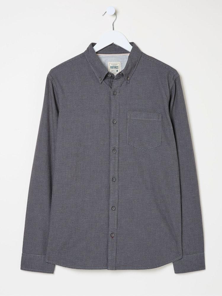 fat face Dark Grey Tadlow Puppytooth Shirt