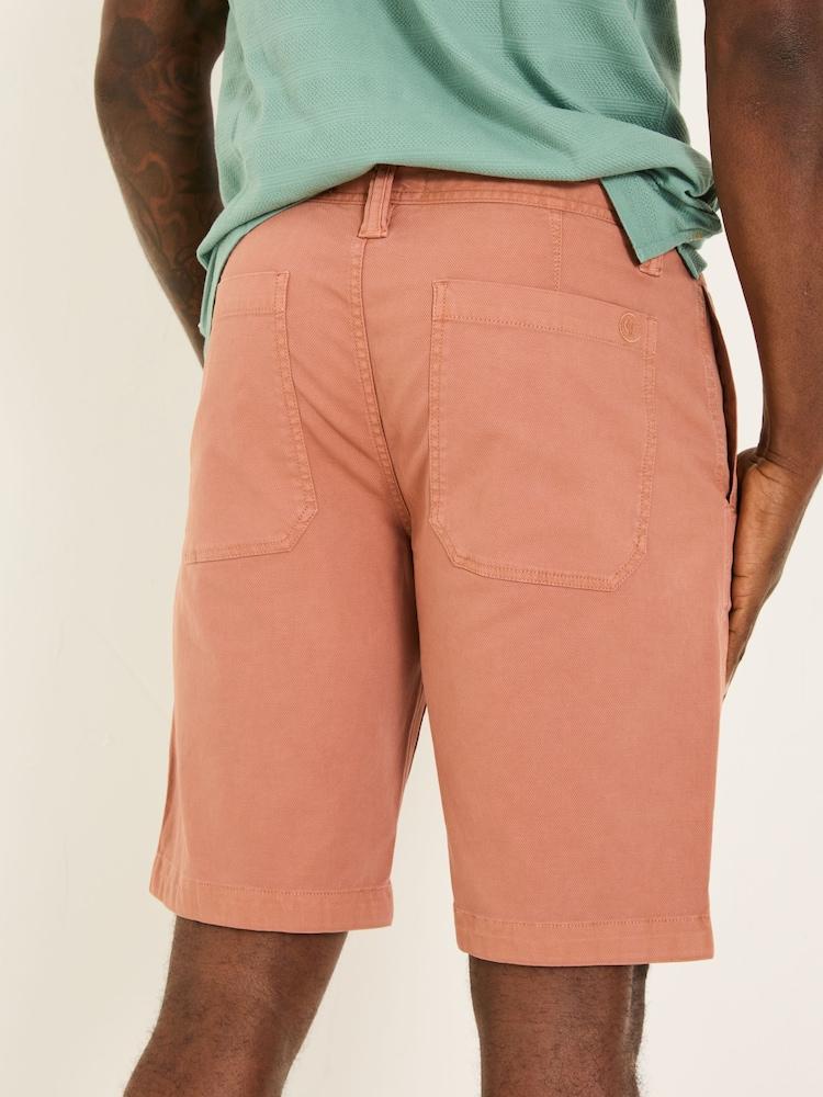 Fat Face Dark Orange Stow Garment Dye Shorts