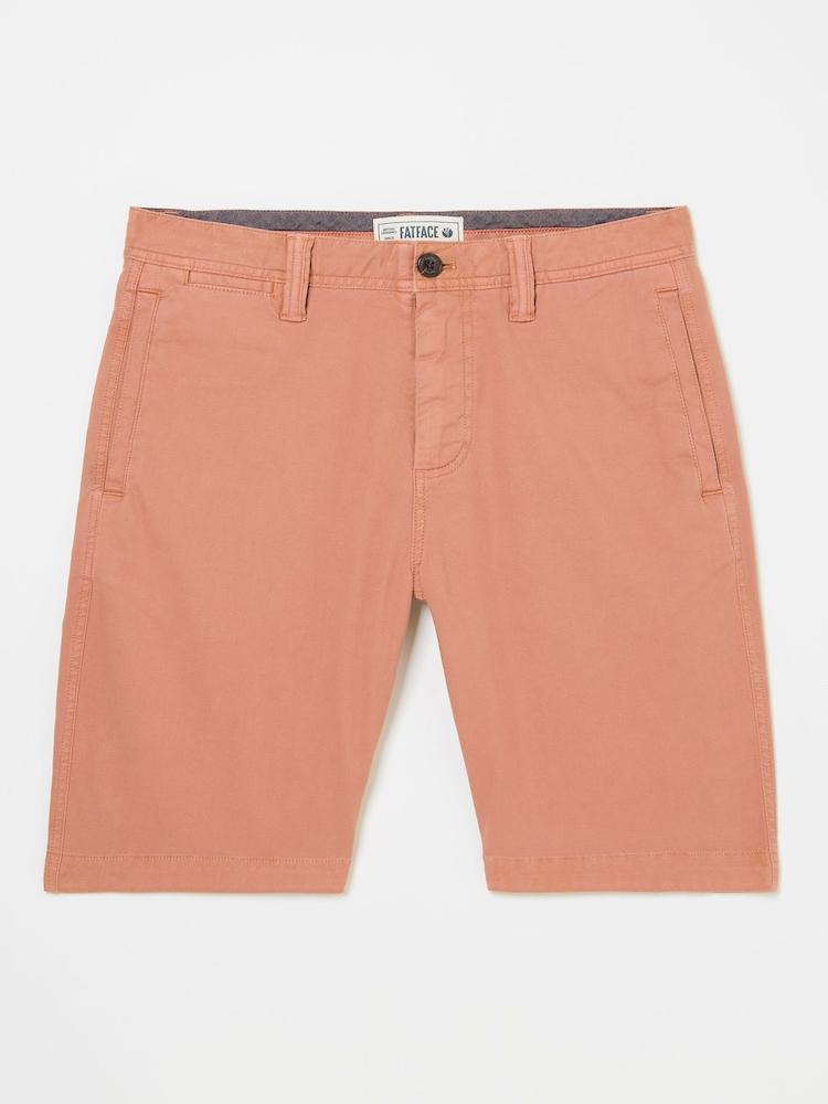 fat face Dark Orange Stow Garment Dye Shorts