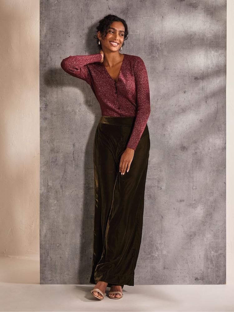 Fat Face Dark Red Corine Cardigan
