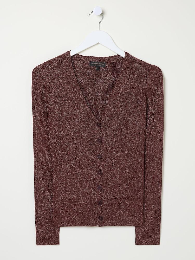 fat face Dark Red Corine Cardigan